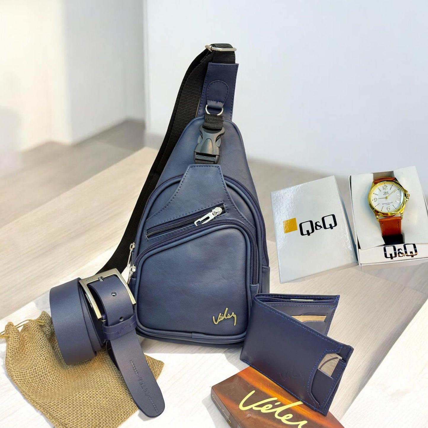 TRIO PERCHERO VELEZ CABALLERO +RELOJ